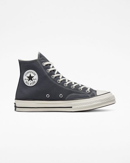 Tenisi Inalti Barbati Converse Chuck 70 Vintage Panza Gri Negrii | RO OKFEV049